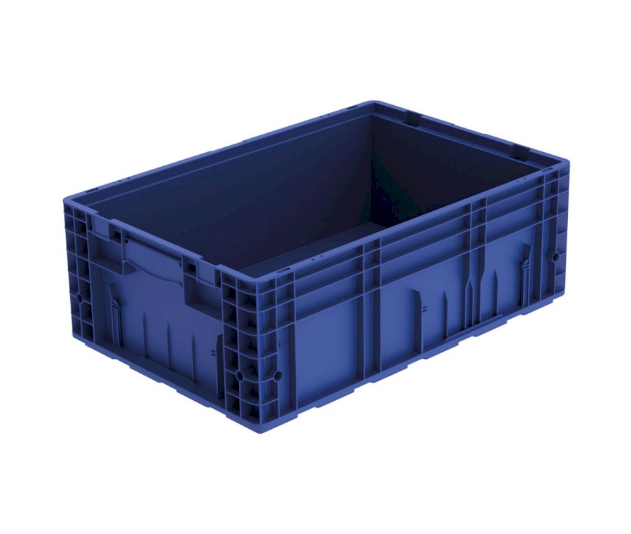 Přepravka R-KLT 6422 tmavě modrá RAL 5003, uzavřená